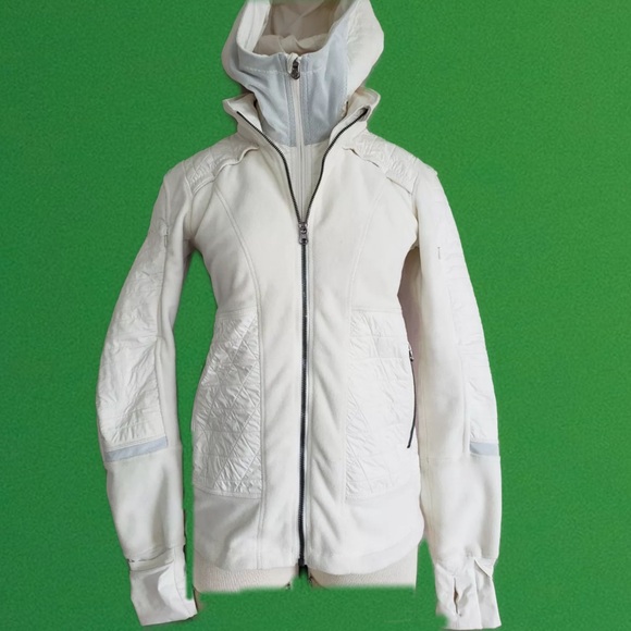 LULULEMON FLEECY KEEN II QUILTED JACKET REMOVABLE HOOD SZ 4 - Picture 3 of 12